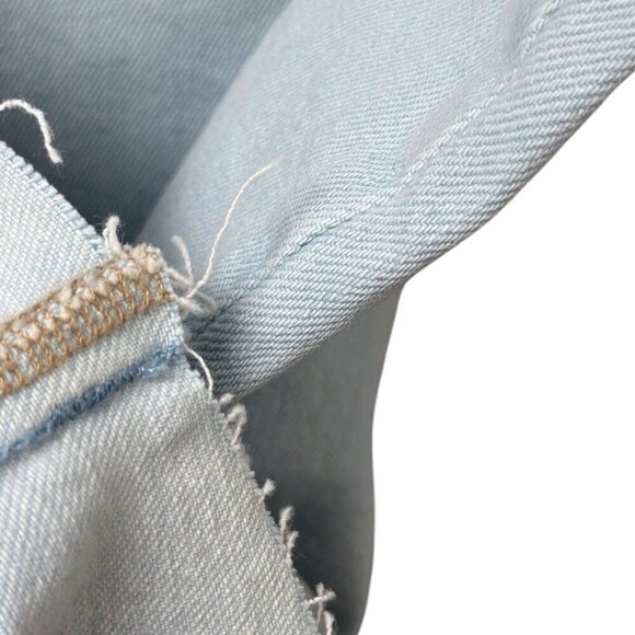 OLD NAVY Jeans Plus Size 22 Curvy Sky Hi Straight Blue Distressed Button Fly - Picture 12 of 13